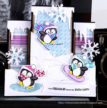 Load image into Gallery viewer, Sporty Winter Penguins Clear Stamps
