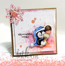 Load image into Gallery viewer, Winter Holiday Penguins Clear Stamp Set
