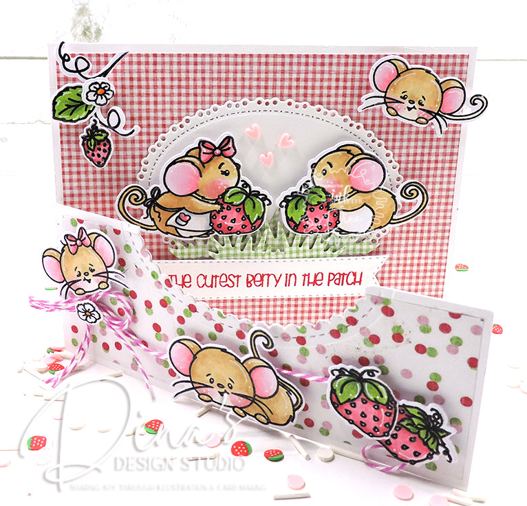 Strawberry Fields Mice Stamp Set