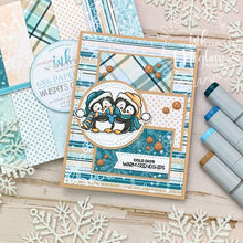 Load image into Gallery viewer, Winter Holiday Penguins Clear Stamp Set
