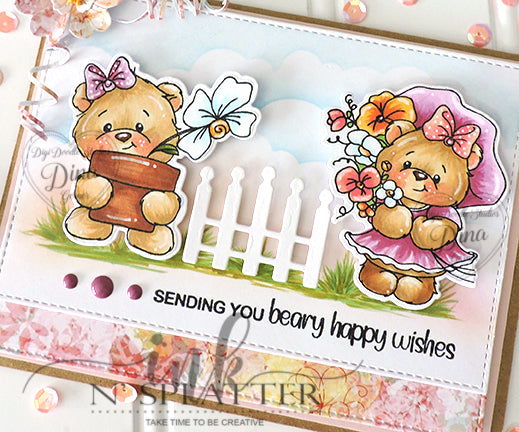 Beary Wishes Pairables Stamp Set