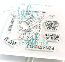 Load image into Gallery viewer, Holly Reindeer Hugs Stamp Set
